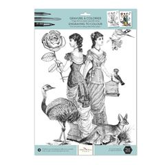 Image de Twin sisters Gravur zum Ausmalen