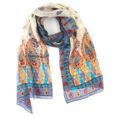 Immagine di Leichter Seidenschal mit Paisley-Muster, ca. 45 × 160 cm