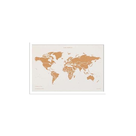 Picture of Miss Wood Cork Map - World - S Special Edition White