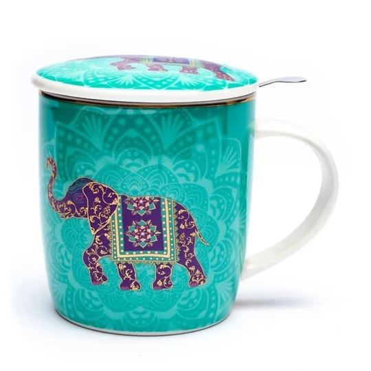 Image sur Set Teetasse Indischer Elefant