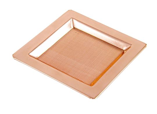 Immagine di Quadratisches Räuchersieb aus Edelstahl in rosegold