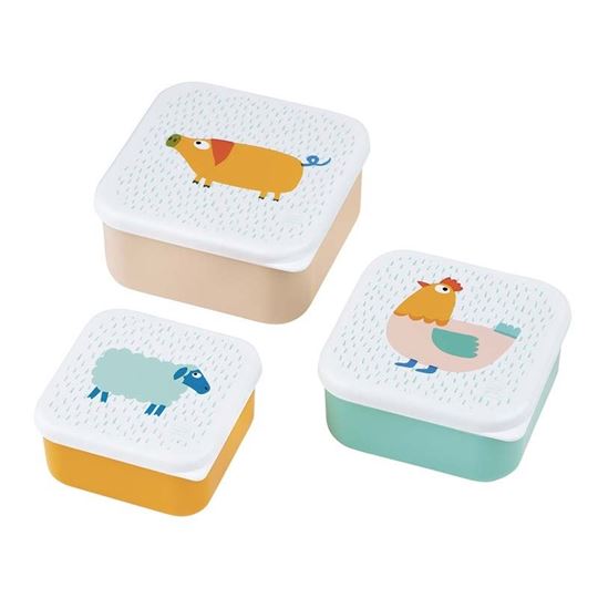 Picture of set of 3 lunch boxes la ferme, VE-4