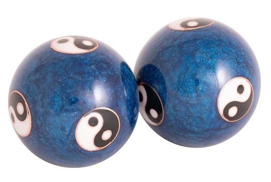 Bild von Klangkugeln 35mm Yin Yang blau