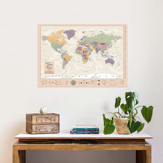 Bild von Miss Wood Poster Map - World - 100 x 70 Valerian