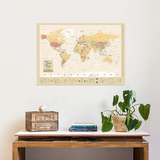 Bild von Miss Wood Poster Map - World - 100 x 70 Double Cream