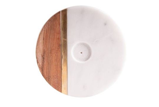 Image sur Designhalter aus Marmor, Holz und Messing