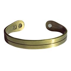 Bild von Magnet-Armband Line 1cm Zink-Legierung antik-messingfarben, Ø6x5cm