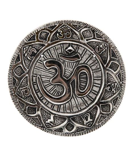 Image sur Om mit Mantra Weissmetallhalter