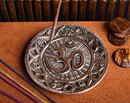 Image sur Om mit Mantra Weissmetallhalter