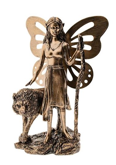 Immagine di Krafttierelfe Wolf Kunstharz, 20 cm
