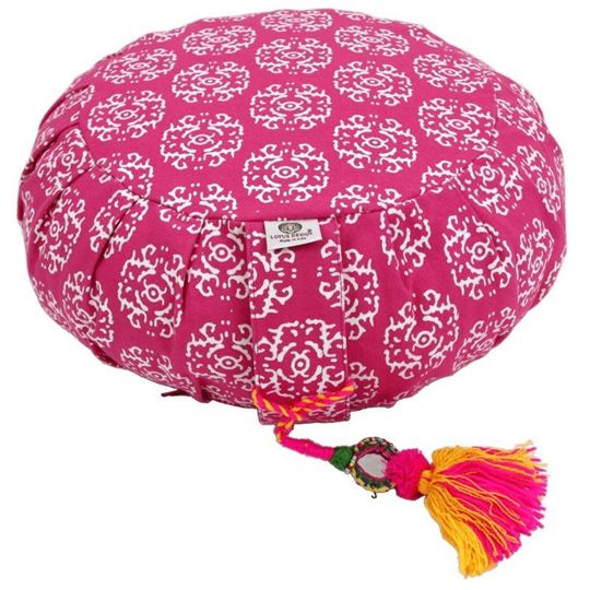 Immagine di Meditationskissen Zafu Raja Höhe 15 cm in Pink von Lotus Design