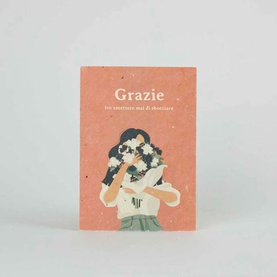 Immagine di CARTOLINE PIANTABILE Grazie