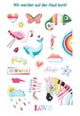 Image sur Lovely Planet Bunte Metallic-Tattoos, VE-12