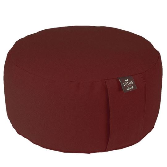 Image sur Meditationskissen Basic Bio Höhe 14 cm in Weinrot von Lotus Design