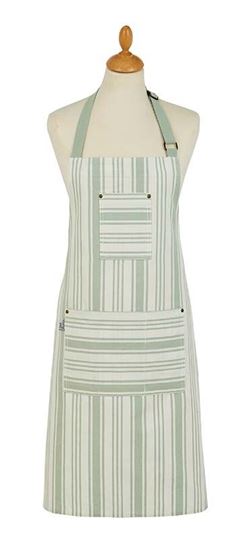 Picture of Sage Stripe Cotton Apron - Ulster Weavers