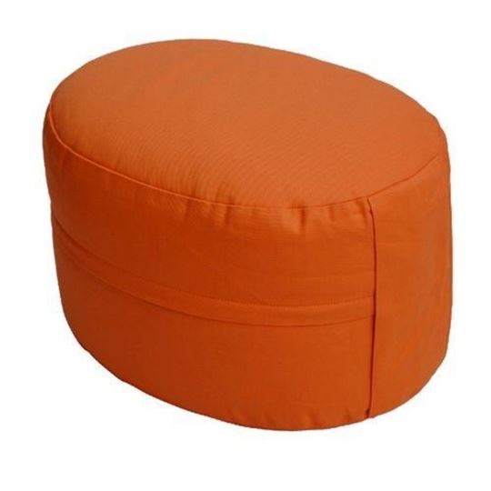 Immagine di Meditationskissen Classic OVAL Höhe 21 cm in Rotorange von Lotus Design