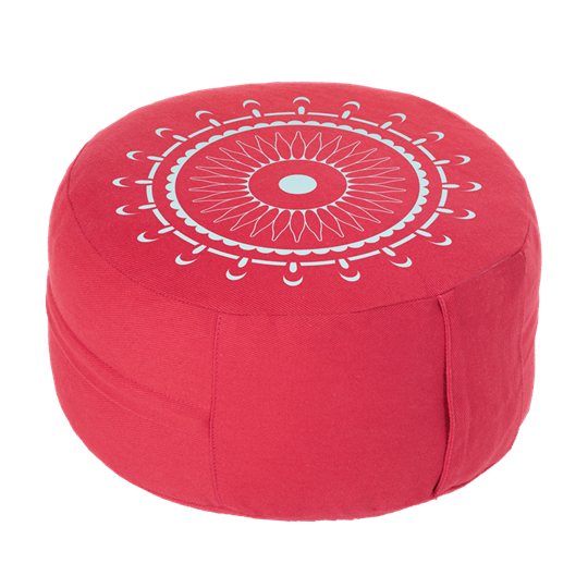 Immagine di Meditationskissen CLASSIC MANDALA Höhe 15 cm in Rot/Türkis von Lotus Design