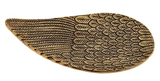 Bild von Engelsflügel Weissmetallhalter, gold/antik