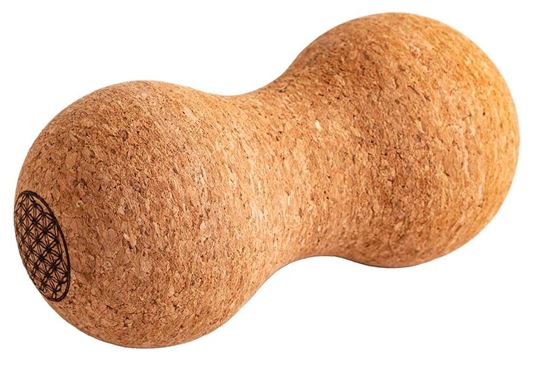 Immagine di Faszien Duoball aus Kork mit Blume des Lebens