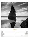 Bild von Silent Nature - Schwarz-Weiss-Wochenplaner Kalender 2026
