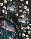Bild von Emma J Shipley Protea/navy Coaster Ø10 - Jamida of Sweden