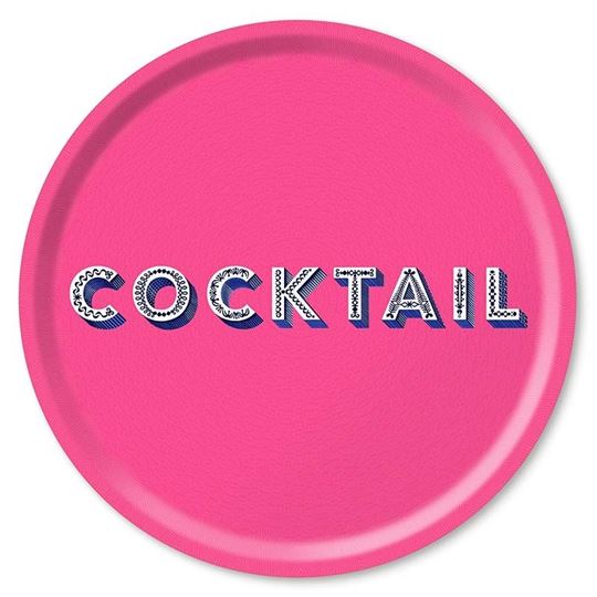 Bild von Asta Barrington Cocktail / bright pink Tray Ø 46 - Jamida of Sweden