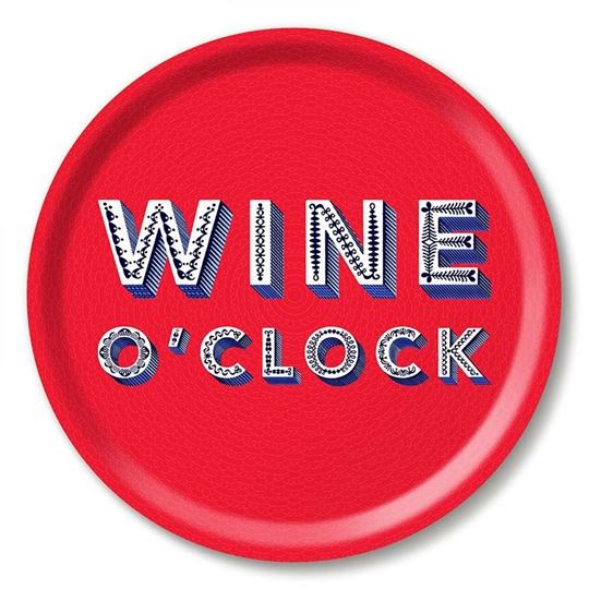 Image sur Asta Barrington Wine o´clock / red Tray Ø 31 - Jamida of Sweden