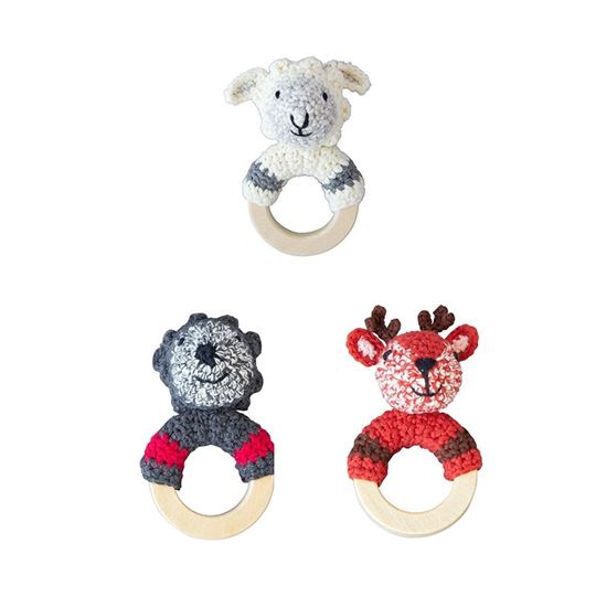 Image sur Crochet Rattles Woodland Assorted 3 designs, VE-12