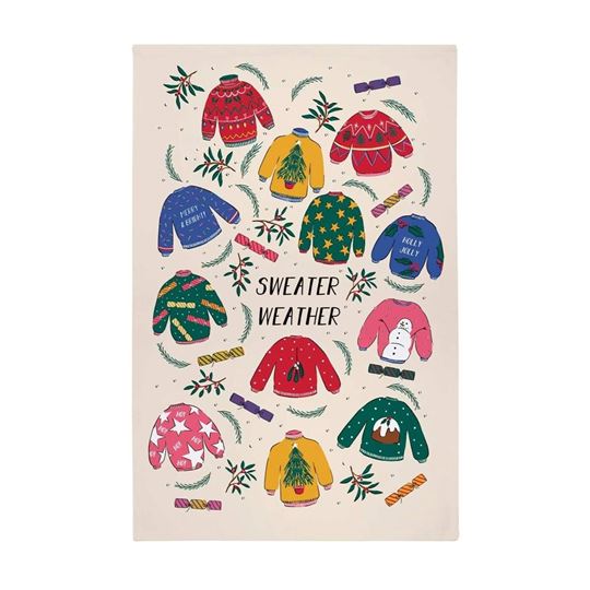 Image sur Sweater Weather Cotton Tea Towel - Ulster Weavers