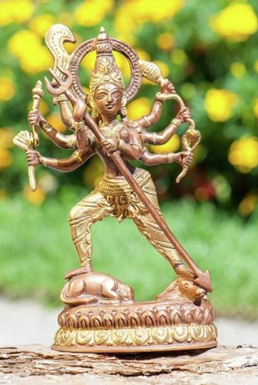 Image sur Göttin Kali aus Messing verkupfert, 19.5 cm