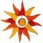 Immagine di Suncatcher Sonne mit Spirale rot/orange 25cm