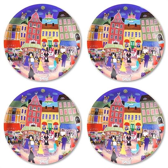 Picture of Bessie Johanson Stockholm in my heart Coaster 4 pcs Ø 11 - Jamida of Sweden