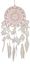 Image de Traumfänger Girly Leder 22cm mit gewebtem Netz pink, 22x65cm
