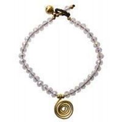 Bild von Armkettchen Spirale mit 33 Glasperlen, crystal 18cm