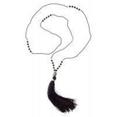 Bild von Halskette Buddha Mala schwarz mit 25 Glasperlen 48 cm