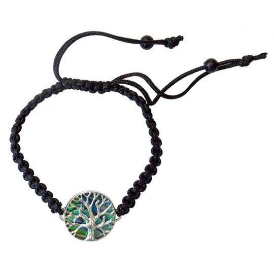 Image sur Armband Paua Lebensbaum Silber 925