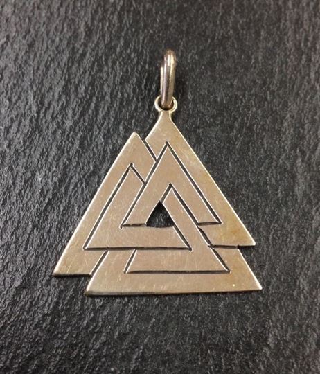 Image sur Anhänger Wotansknoten (Valknut) Silber 925 4,9g 3x3cm