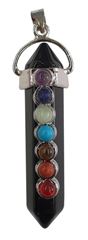Picture of Edelstein Anhänger Onyx mit Chakrasteinen 5cm