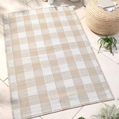 Immagine di Gingham Natural Outdoor Rug