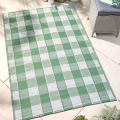 Immagine di Gingham Green Outdoor Rug