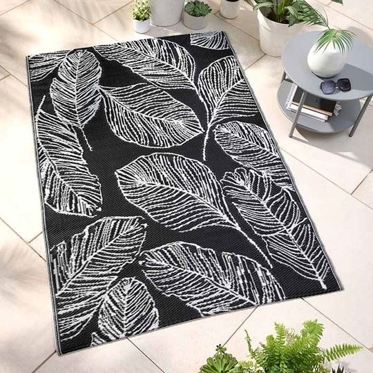 Bild von Matteo Black/White Outdoor Rug