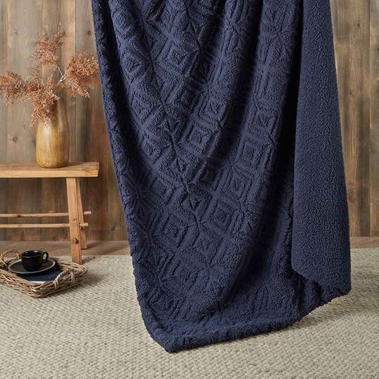 Bild von Romo Navy 180x130cm Throw