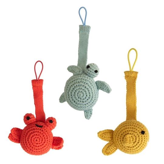 Immagine di Crochet Pacifier Cord Sea Animals Assorted 3 designs, VE-12