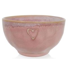 Immagine di Stoneware Schale Herz rosa