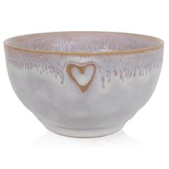 Immagine di Stoneware Schale Herz polarweiss