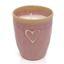 Immagine di Stoneware Kerze im Becher rosa Herz