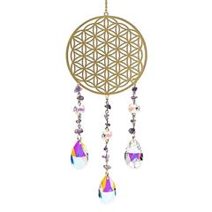 Image de Sonnenfänger mit Blume des Lebens und Amethyst