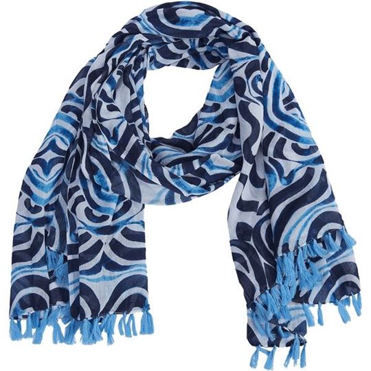 Immagine di Schal Ocean Dreams, blau, mit Quasten