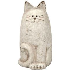 Bild von Weisse Katzenfigur Luna, Polyresin, H 19,5 cm