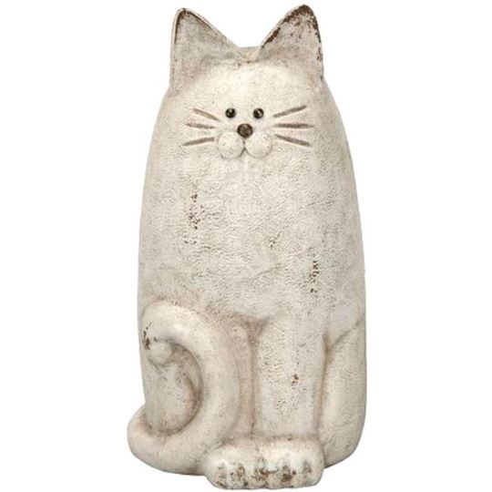 Picture of Weisse Katzenfigur Luna, Polyresin, H 19,5 cm